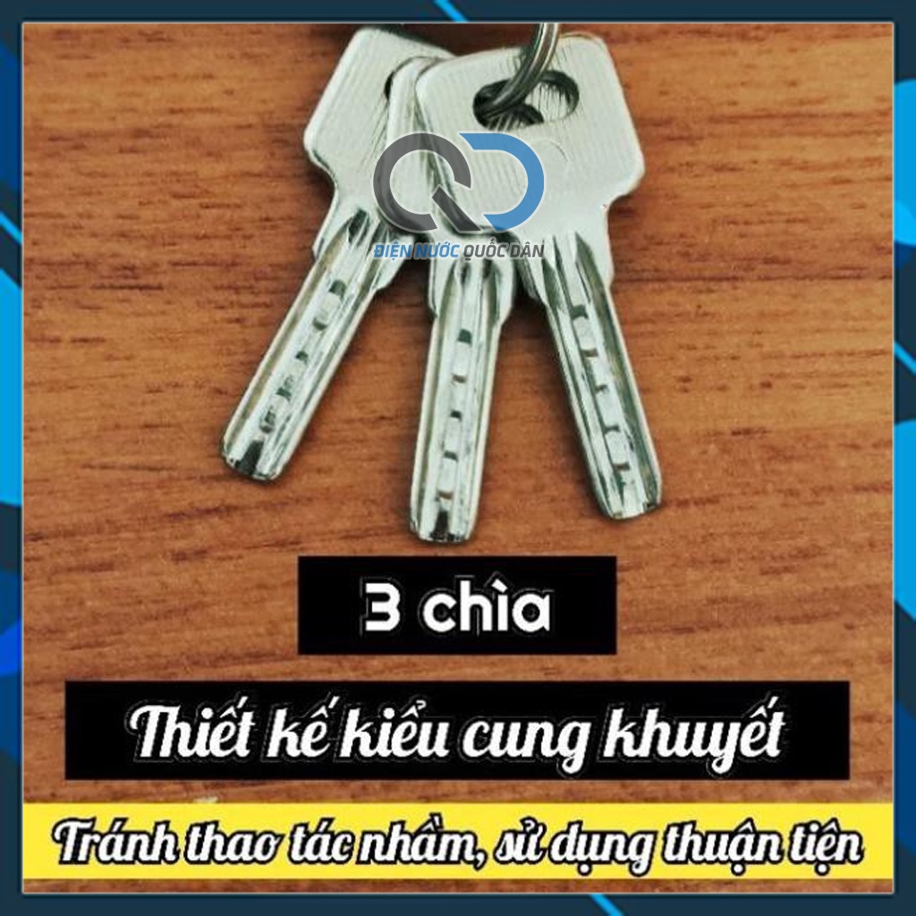 Ổ Khoá Việt Hàn hoặc Nhật Việt cao cấp - 3 chìa khoá chất lượng - bền - chắc chắn