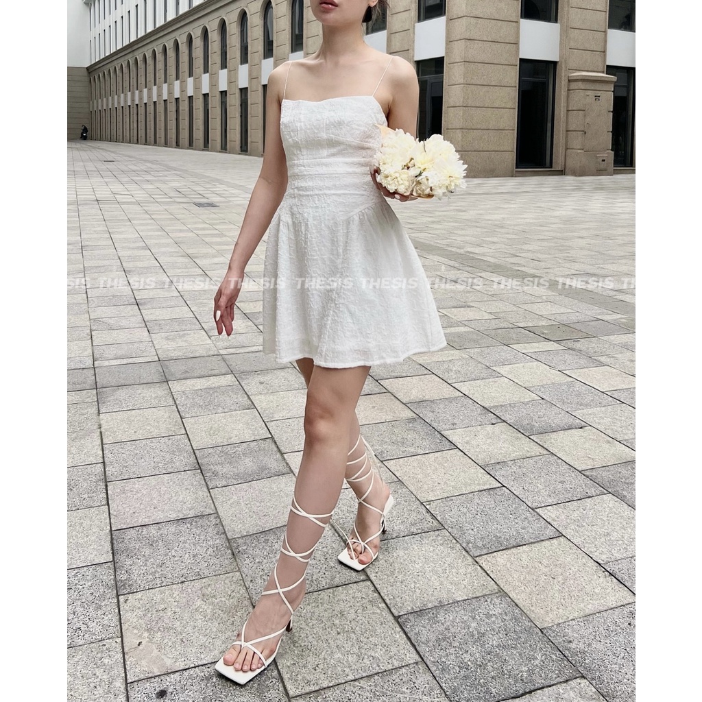 PANSY DRESS - Váy Xòe Hở Lưng Đan Dây Lưng THESIS