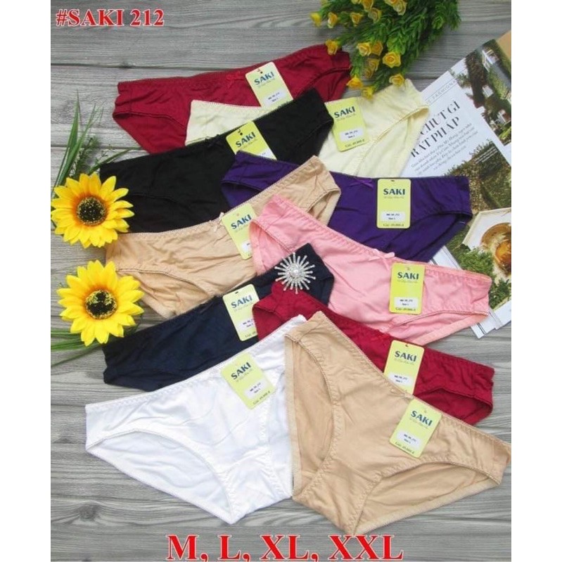 Quần lót nữ cotton 100% Siêu Mềm Mịn Cao Cấp Tôn Dáng Ôm Vòng 3 Vải Mềm Mại, Quần Lót Basic SAKI212 - ĐỦ SIZE