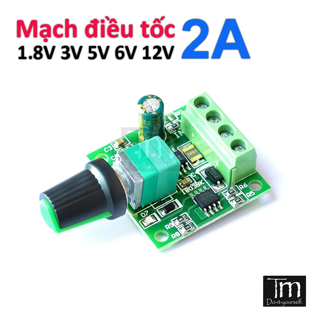 Mạch Điều Khiển Tốc Độ Động Cơ 2A 1.8-12VDC