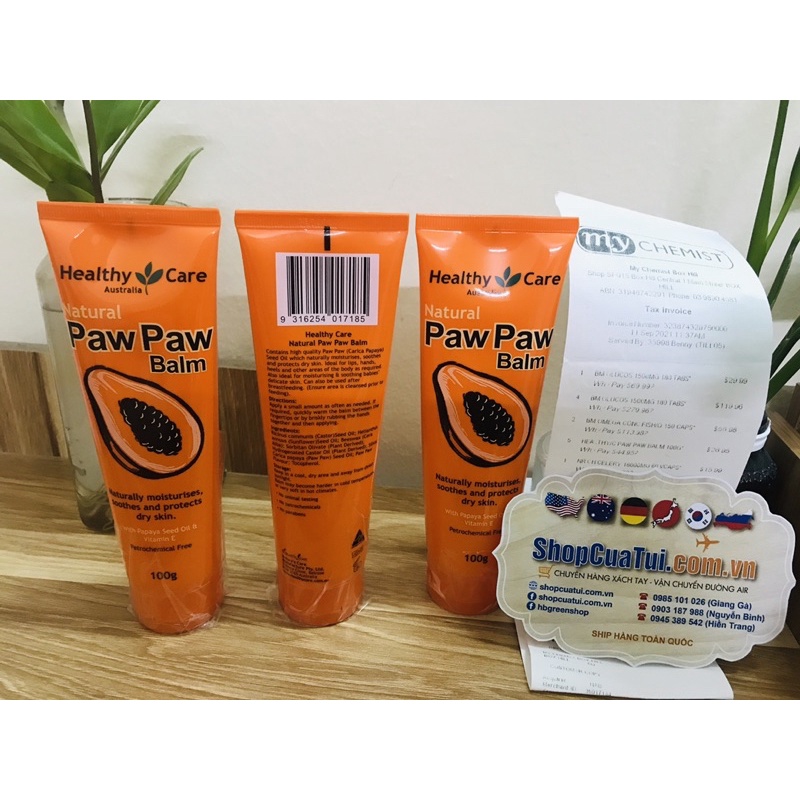 💁🏻‍♀️ Kem dưỡng da khô kem đu đủ đa năng Healthy Care Paw Paw Balm 100g 💝
