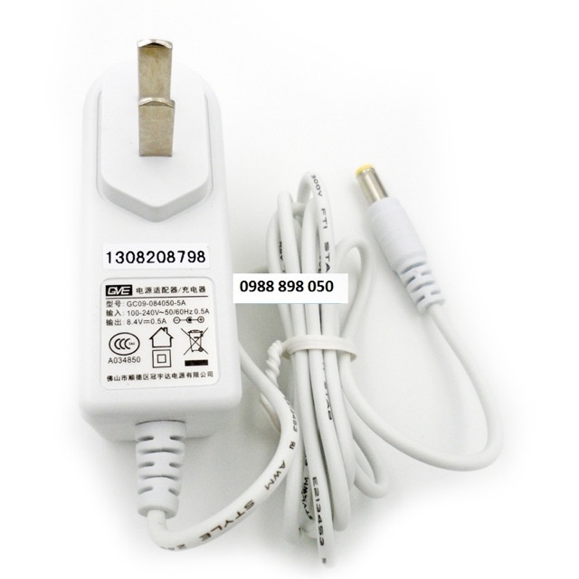 Sạc 2S 8.4V 0.5A, chuyên sạc pin Li-ion 7.2V, có đèn báo đầy.