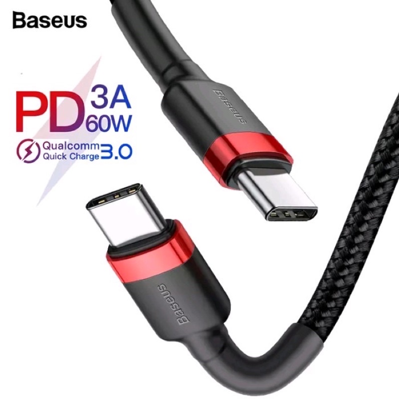 Cáp sạc nhanh baseus type C - type C 60W 1m