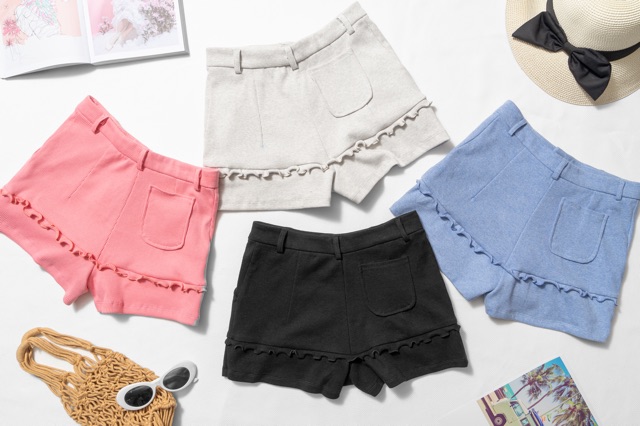 Quần short thun dún bèo