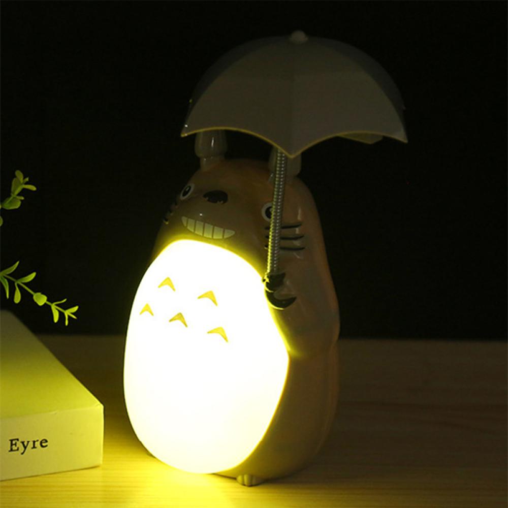Đèn Ngủ LED Để Bàn Hình Totoro Hoạt Hình Sáng Tạo Có Thể Sạc Lại Bằng Cổng USB Trang Trí Nhà Cửa I8Q3