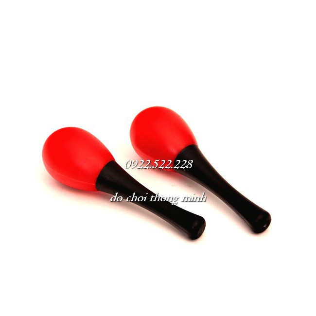 Maracas lục lạc bầu dài nhựa - Đồ chơi cảm thụ âm nhạc