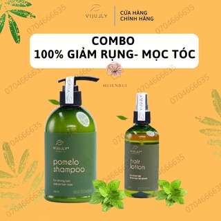 [NGĂN RỤNG-DÀY TÓC]  Bộ Dầu Gội Bưởi - Tinh Dầu Bưởi Vi Jully Ngăn Ngừa Rụng - Phục Hồi Tóc Hư Tổn Mọc Tóc