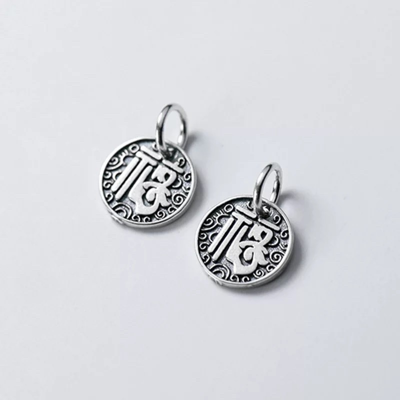 Charm Bạc chữ Phúc và Đám mây