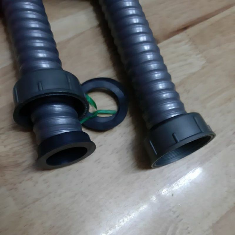 Ống xả ruột gà cho bồn rửa chén 2 đầu tán, ống 34mm, tán 49 mm | BigBuy360 - bigbuy360.vn