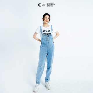 Quần jean yếm dáng baggy CCHAT
