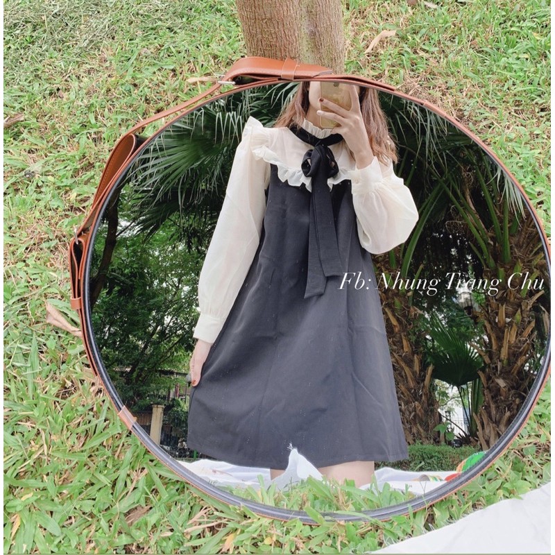 Váy thiết kế cổ nơ phối voan tơ-Phong cách hàn quốc siêu xinh. Váy dự tiệc (có sẵn) | BigBuy360 - bigbuy360.vn