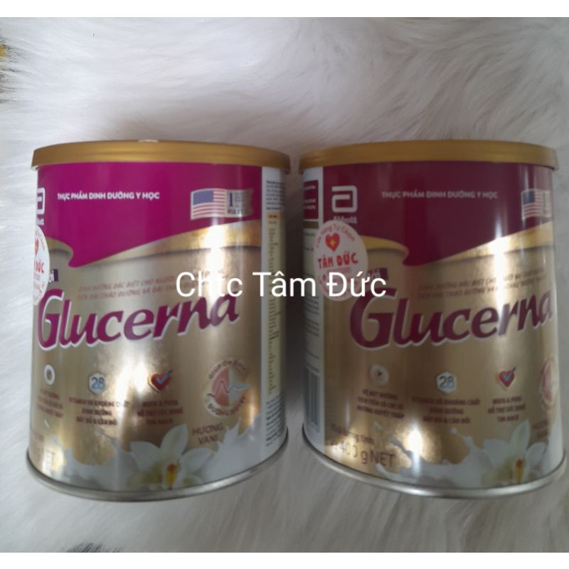 Lon sữa 400g Glucerna Abott.Dinh dưỡng y học cho người đái tháo đường, tiền đái tháo đường và đái tháo đường thai sản