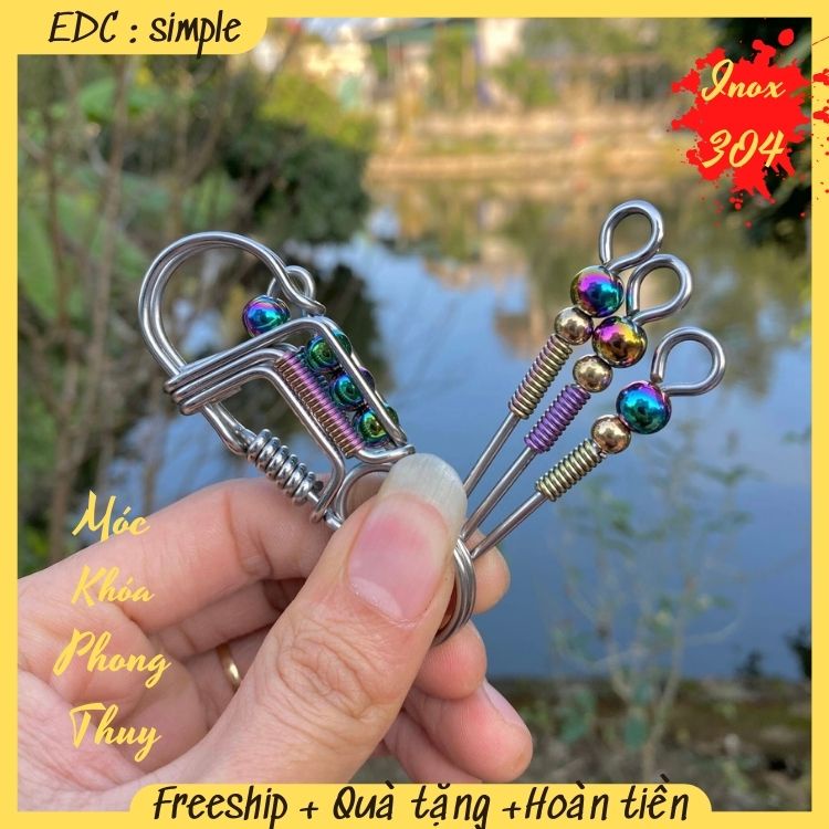 Móc khoá tittan gr5 cao cấp thiết kế bằng sợi titan 2 ly siêu cứng cáp độc lạ đồ chơi xe máy oto