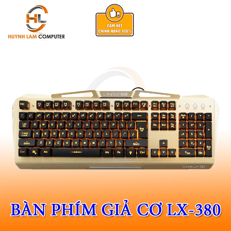 Bàn phím giả cơ chuyên game LX 380 Led cam cực đẹp hãng phân phối