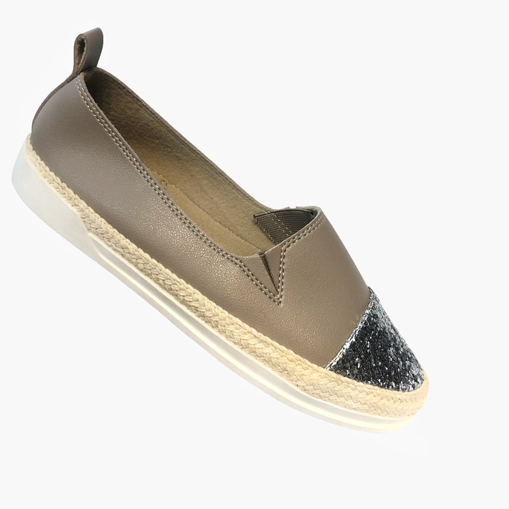 Giày Slip on nữ Thái Lan viền đế cói siêu nhẹ siêu êm chân chính hãng De'shoeshouse DS1223 Sr7