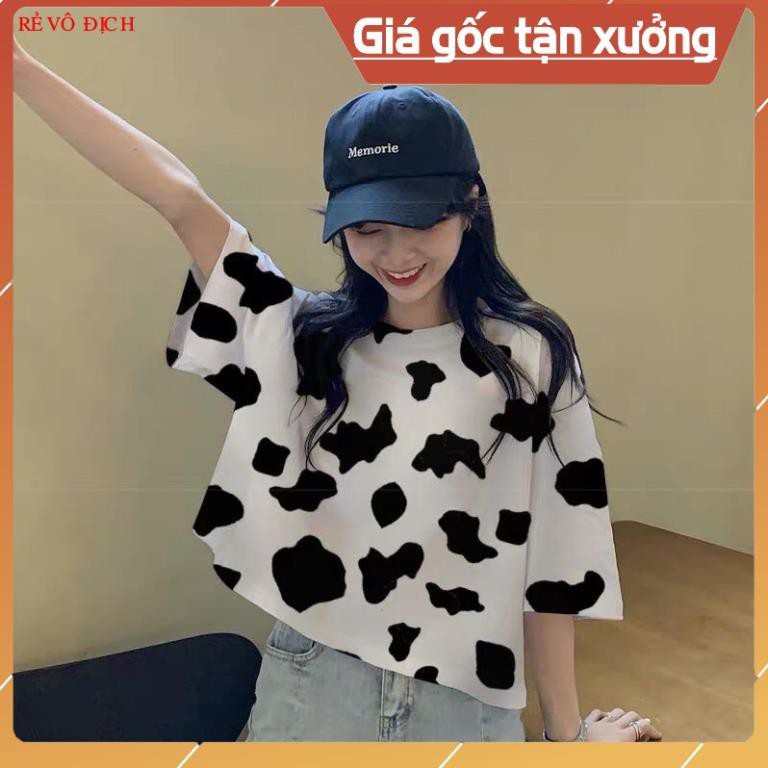 Áo Croptop Bò Sữa Dáng Rộng Phong Cách Ulzzang Hottrend đẹp chanh sả cho bạn thêm cá tính và cool ngầu TF119