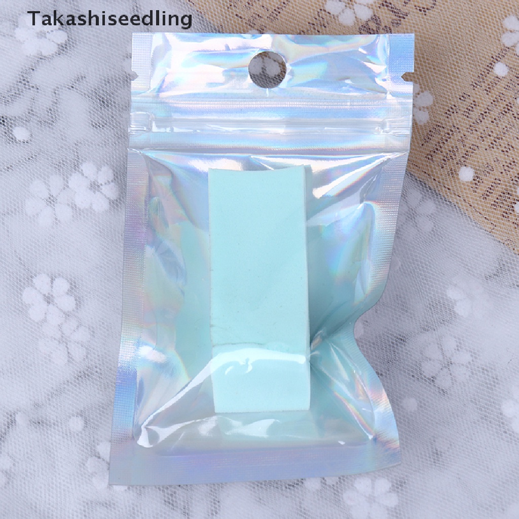 Set 100 Túi zip Nhôm Trong Suốt Hình Chiếc Lá Màu laser