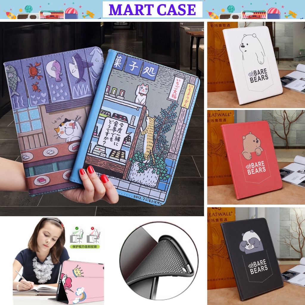 Bao da ipad silicon hình Mèo ăn tiệc ipad Air 4/Pro 11/Air 3/10.2 gen5/6/ 7/8/9...MART CASE