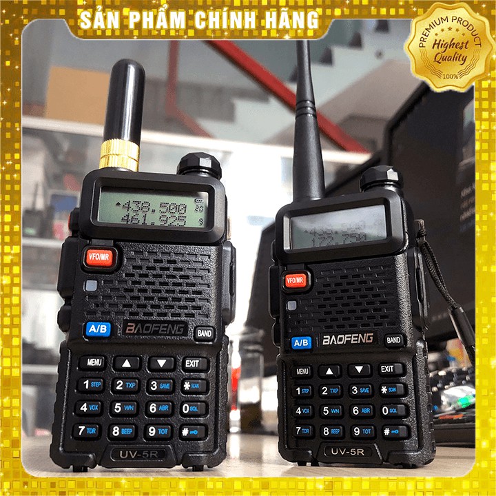 [HÀNG CHÍNH HÃNG] Bộ đàm kỹ thuật số cao cấp Baofeng UV-5R. Nghe đài FM, báo động khẩn cấp, đèn pin, 2 băng tần UHF/VHF