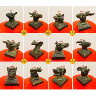 Combo 1 bộ Ấn Thủ 12 Con Giáp - Tượng Đồng Phong Thủy