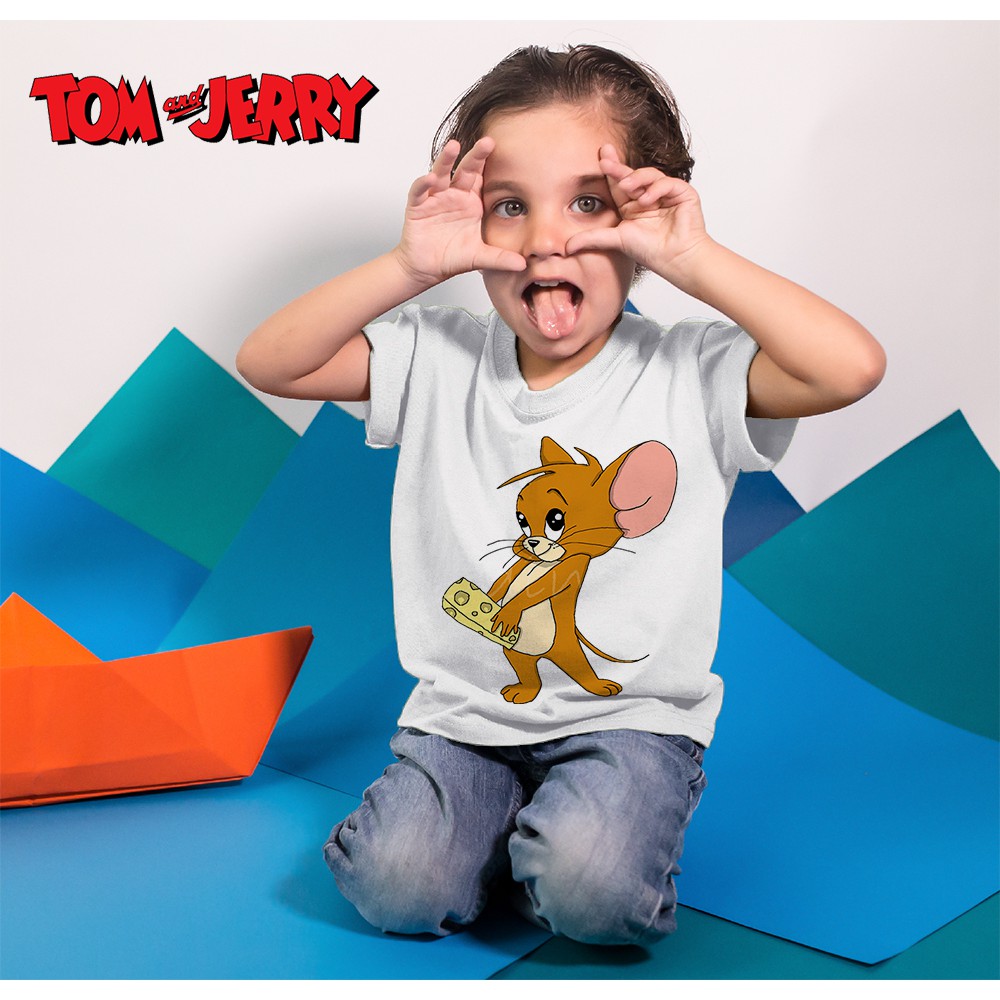 Áo thun Cotton Unisex - Movie - Tom and Jerry - Chuột Jerry