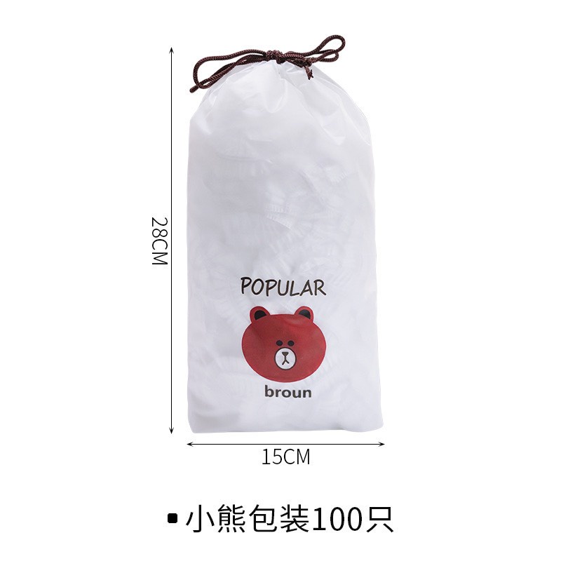 Combo 100 màng bọc thực phẩm có chun co dãn tái sử dụng được màng bọc chống bụi chống côn trùng chống mùi khi bảo quản