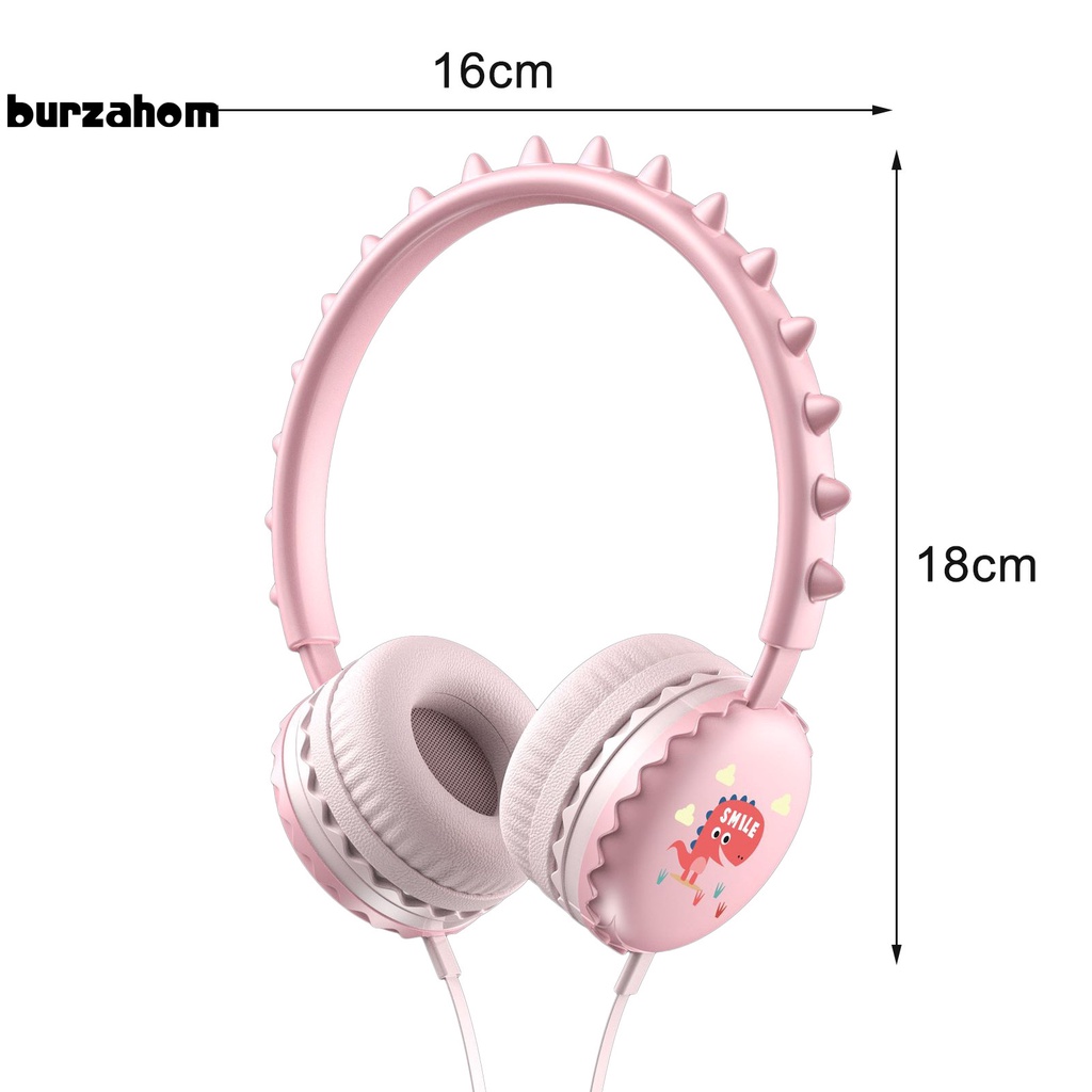 Tai nghe chụp tai có mic họa tiết hoạt hình cho điện thoại