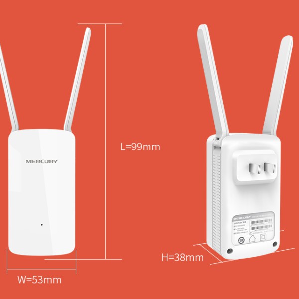 Thiết bị kích sóng wifi MERCURYS 3 râu MW300RE repeater mở rộng sóng wifi lên đến 300Mp chính hãng