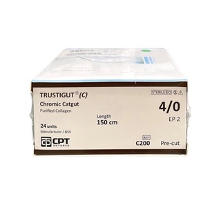 Chỉ phẩu thuật chromic catgut 4/0 dài 75cm