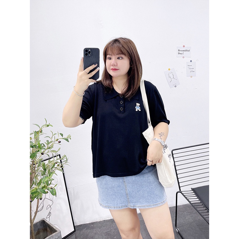 Áo Thun Polo Nam Nữ Form Rộng Chất Cotton Mềm Mát In Hình Chú Gấu Bông Dễ Thương Phong Cách Thời Thượng Lôi Cuốn TTQ0370