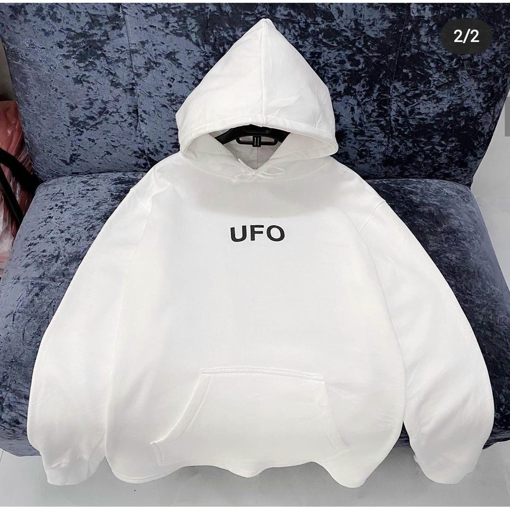 [Ảnh Thật] Áo Khoác Hoodie Unisex  Vải Nỉ Ngoại In Chữ UFO Free Size 70kg AK161 Áo Khoác Hoodie Nam Nữ TD Fashion