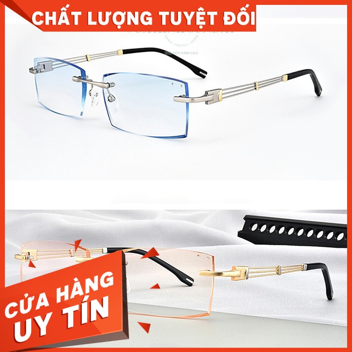 Gọng kính cận khoan titanium cang nan 3 VD231-B35C