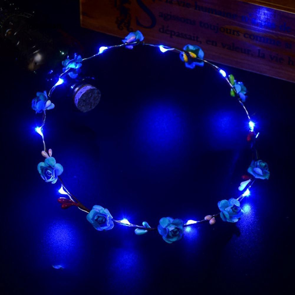 Vòng Hoa Đội Đầu Có Đèn LED Cho Cô Dâu