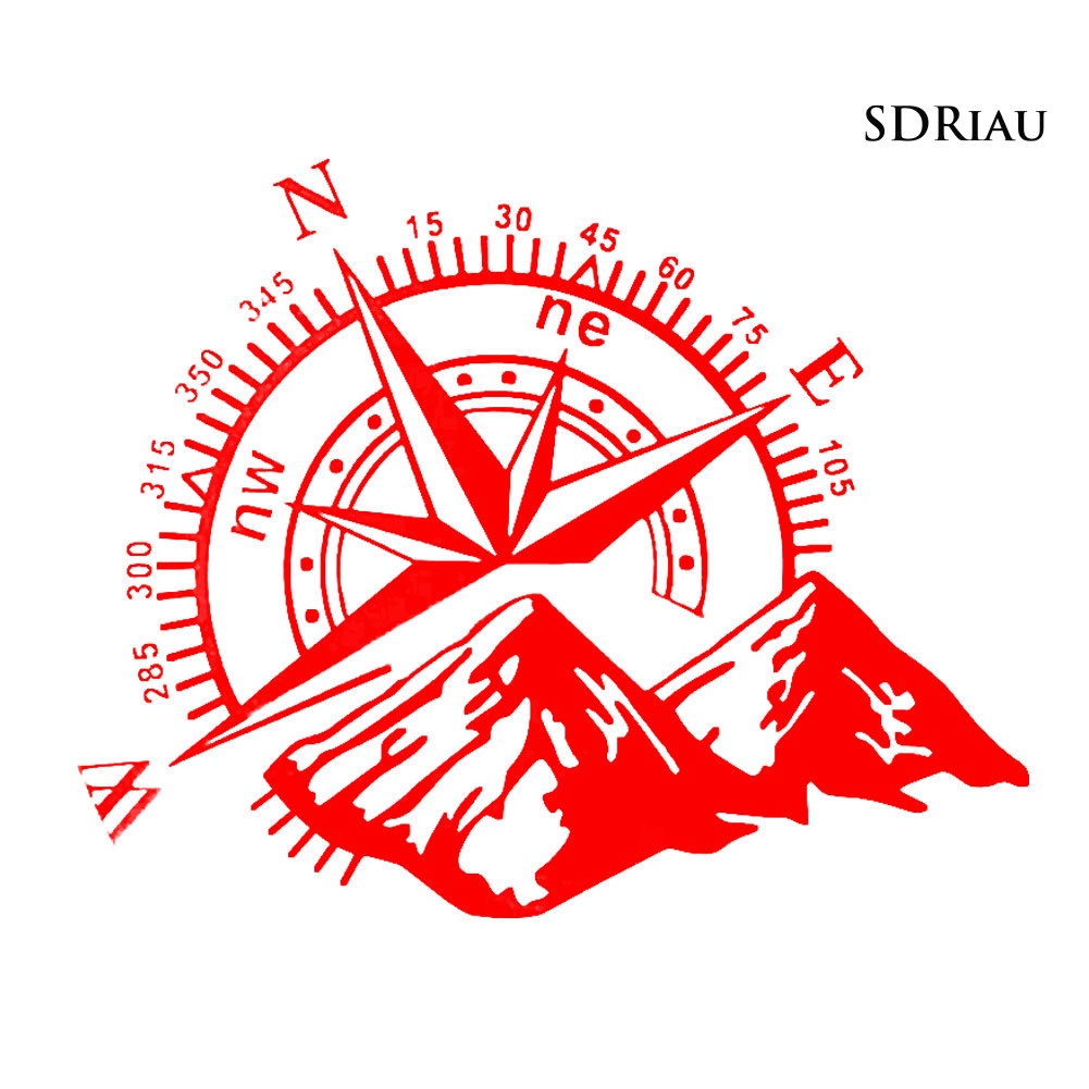 Đề Can Phản Quang Hình La Bàn / Ngọn Núi Độc Đáo Trang Trí Xe Hơi / Cửa Sổ