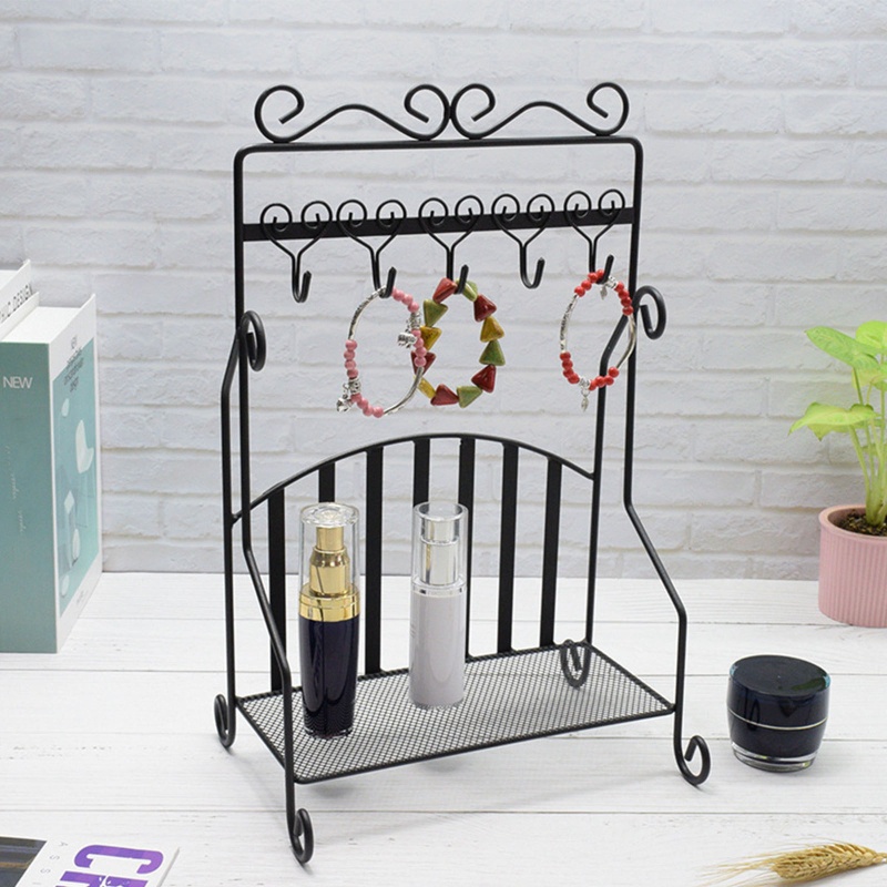 Giá Đỡ Trưng Bày Trang Sức Bằng Sắt Màu Đen Sáng Tạo
