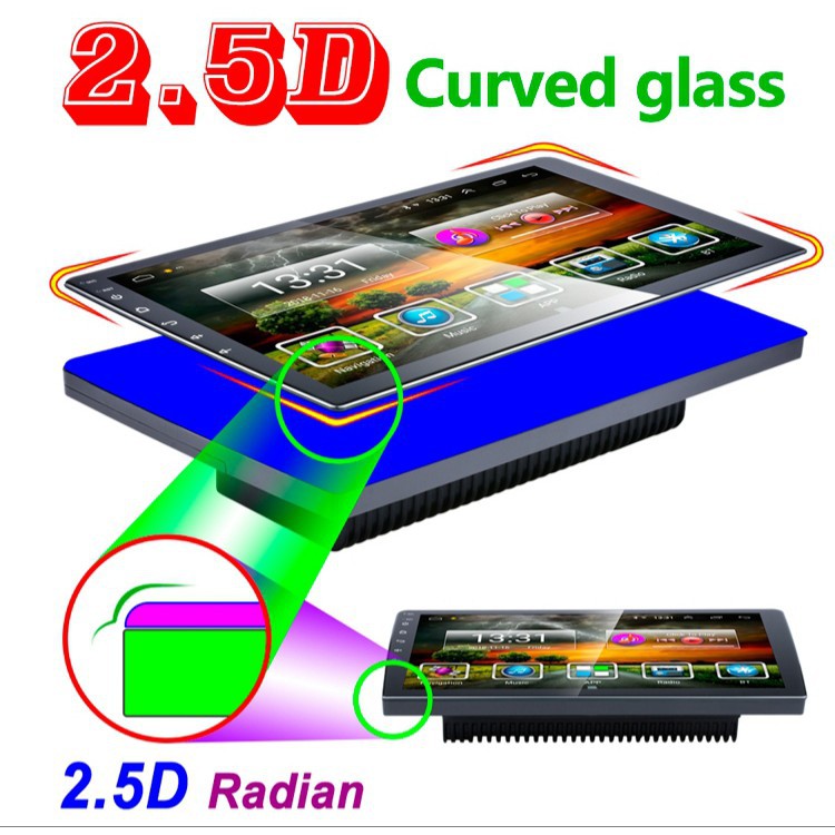 Đầu DVD Android RAM 2G Cho Ô Tô Tích Hợp GPS Chỉ Đường, Xem Camera Lùi - Màn Hình 7 inch Full HD Kính Cường Lực IPS 2.5D