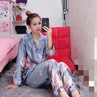 BỘ LỤA SATIN CHIM HẠC 💸
