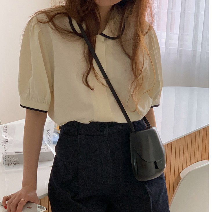 Áo Kiểu Tay Phồng Cổ Búp Bê Đáng Yêu Cho Nữ 43421