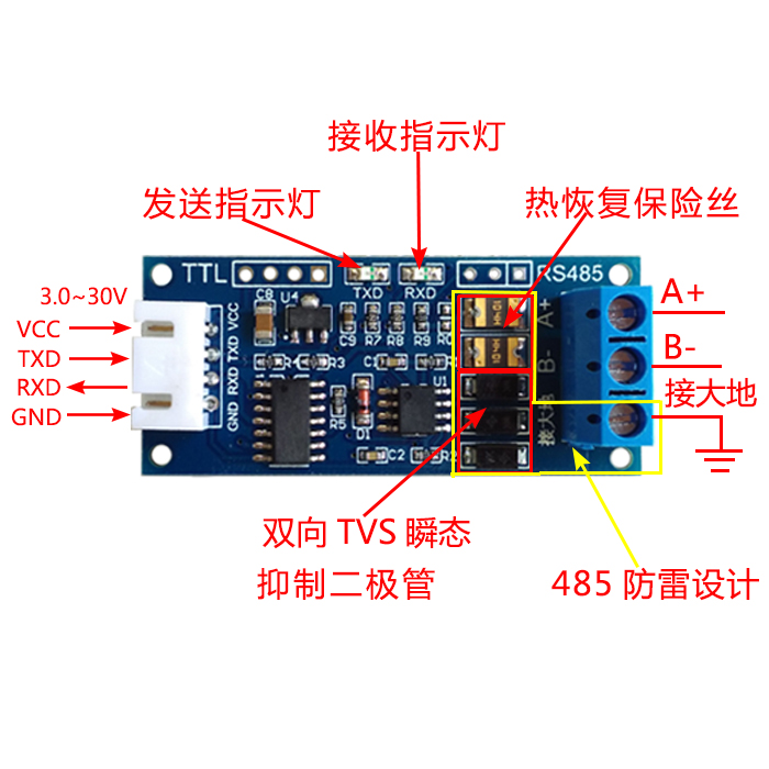 Mô Đun Chuyển Đổi Ttl Sang Rs485 Rs485 Chuyên Dụng