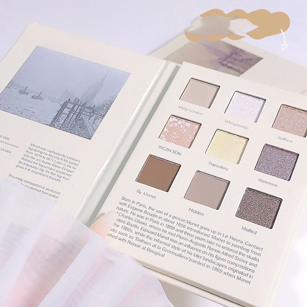 Bảng phấn mắt Muge Leen hình quyển sách Heartstrings Among The Dreamland 9 ô