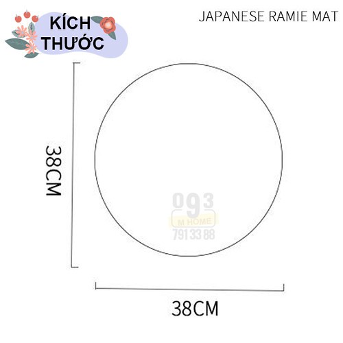 Khăn Lót Chén Dĩa Tròn 38x38 cm