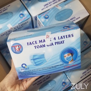 [ƯU ĐÃI] Khẩu Trang Y Tế 4 Lớp Cao Cấp Toàn Gia Phát