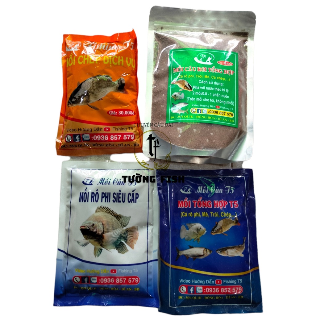 COMBO MỒI CÂU T5  - tường fish shop