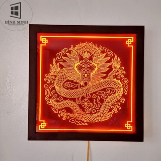Tranh Rồng có đèn Led