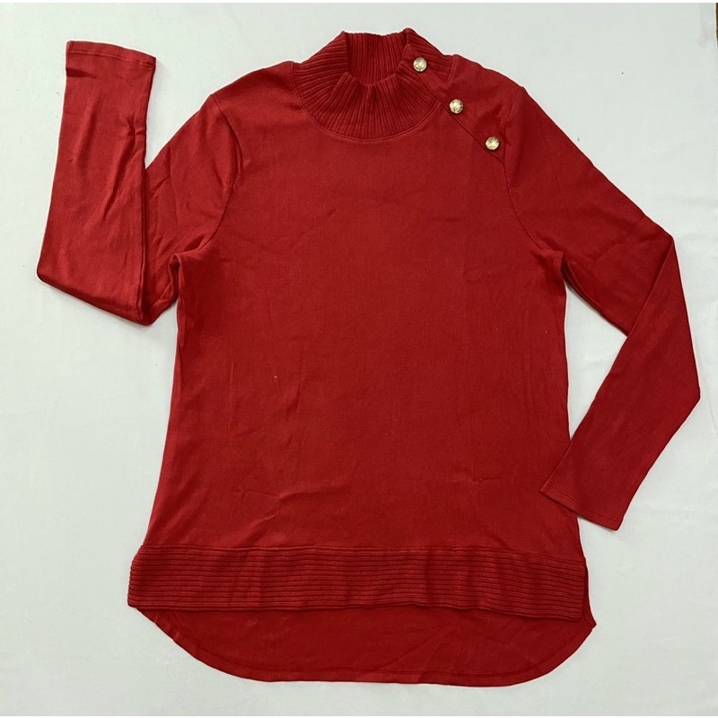 Áo len cotton mỏng form dài Rafaella (Size XL) - Thanh lý vnxk