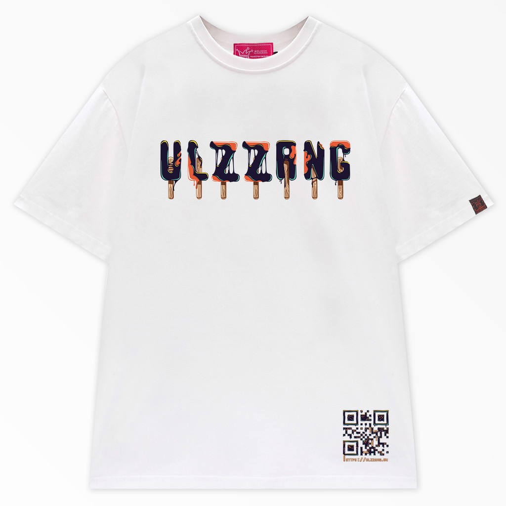Áo thun unisex local brand ULZZ ulzzang qr form dáng rộng tay lỡ U-8