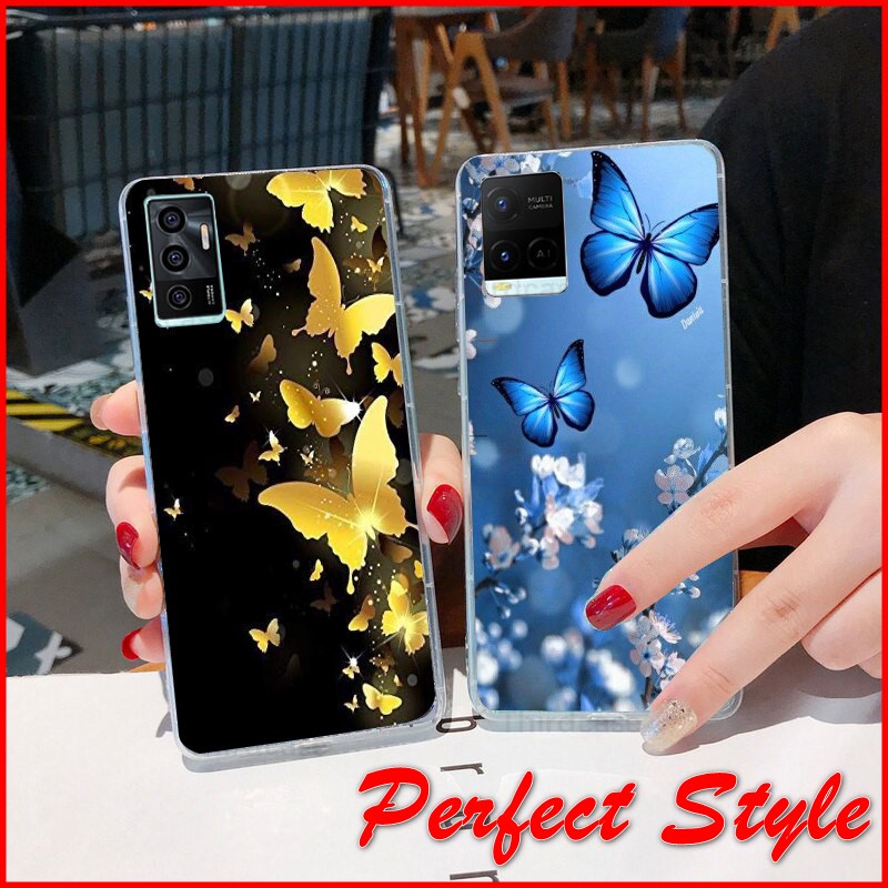 Ôp lưng silicon in uv bướm xinh Vivo Y21 Y21s V15 V15s Y17 Y20 Y20i Y20s V20 V21 Y55 Y72 5g Y53S 5g