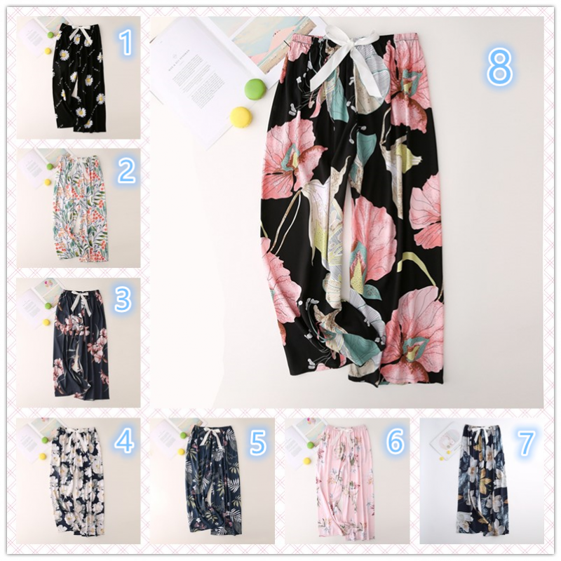 Quần Ngủ Bằng Cotton Lụa Mỏng Ống Rộng Lưng Cao Thời Trang Mùa Hè Thoải Mái Cho Nữ | BigBuy360 - bigbuy360.vn