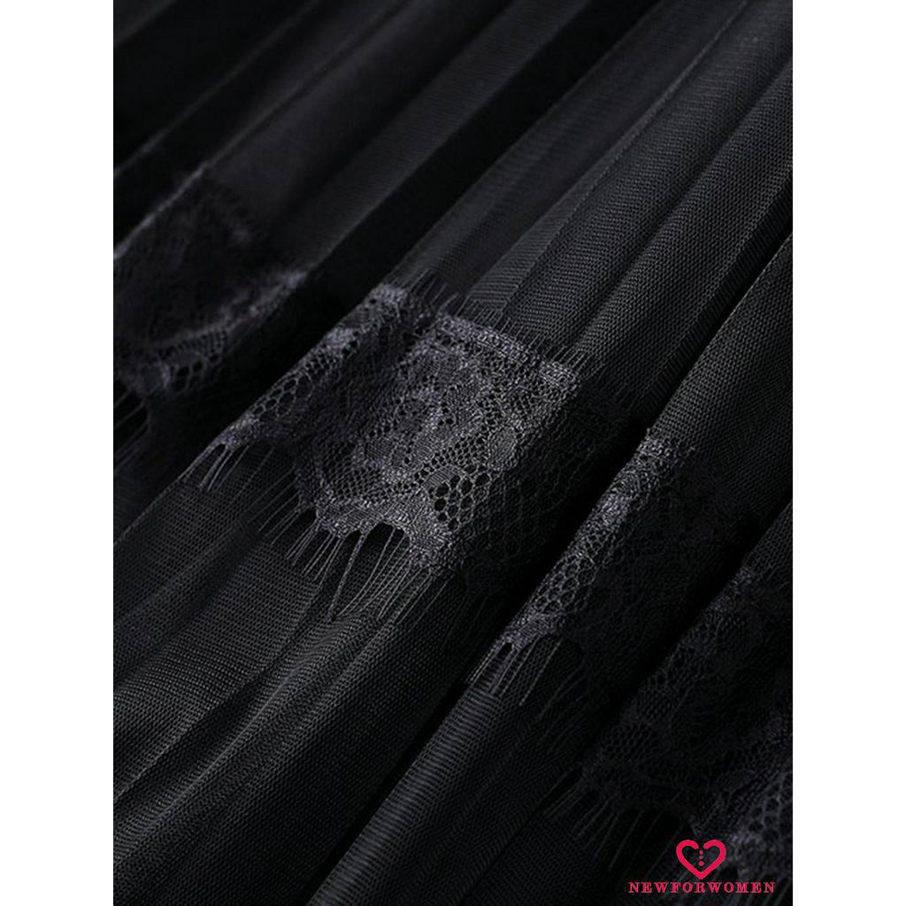 Chân Váy Lưới Họa Tiết Hoa Thêu Thời Trang Cho Nữ