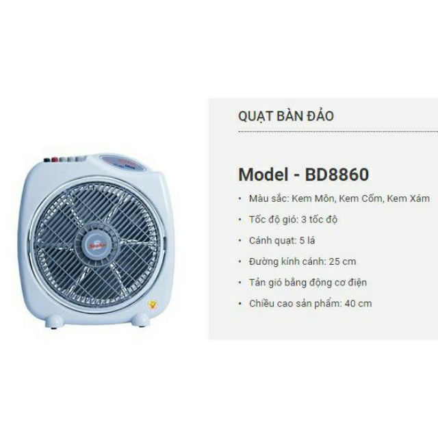 Quạt bàn đảo BD8860